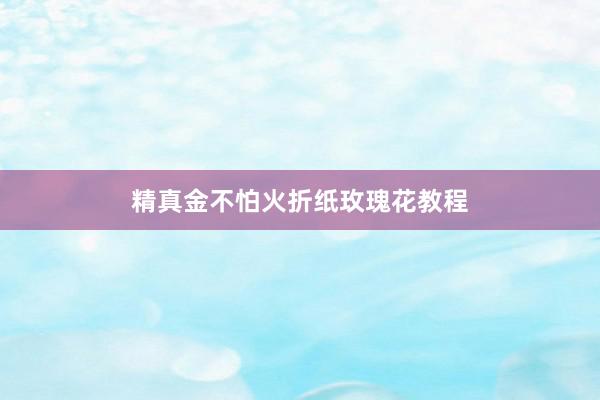 精真金不怕火折纸玫瑰花教程